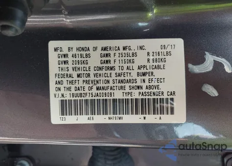 2018 Acura Tlx Advance Pkg z USA, uszkodzony, nr VIN 19UUB2F75JA009091